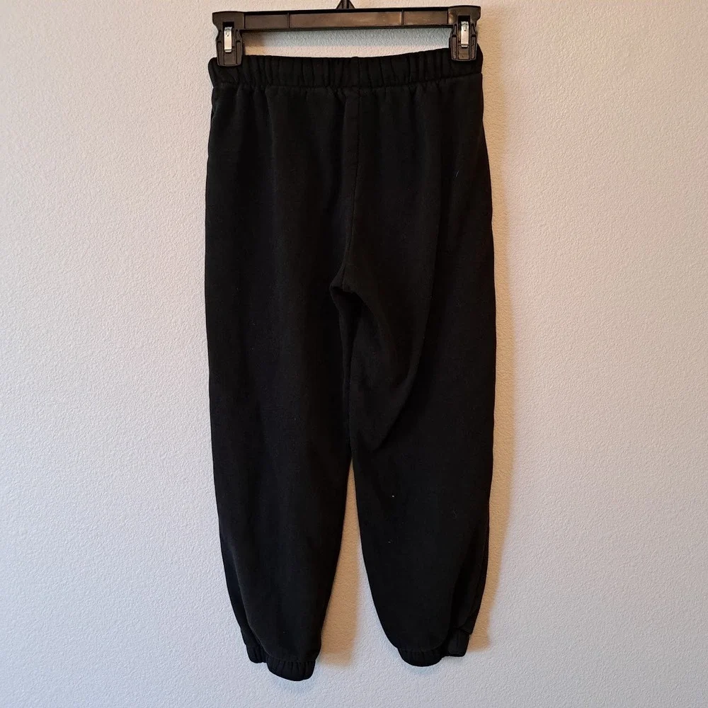 Nike Girls Sweatshirt and Gap Joggers Set Black Pink Leopard Logo Kids Medium